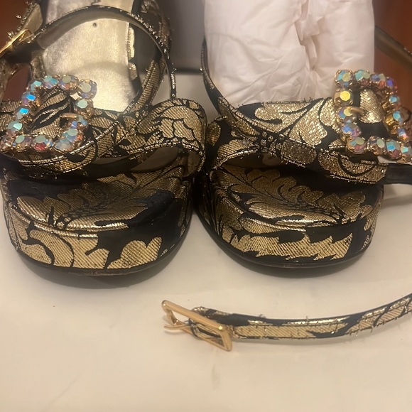 Dolce&Gabbana runway brocade platform and diamanté shoes - Picture 6 of 8